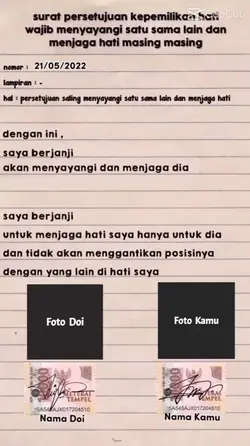 SURAT PERJANJIAN CIN