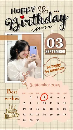 3 SEPTEMBER HBD 2025