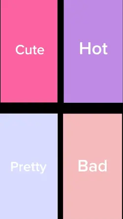 Cute,hot,pretty,bad