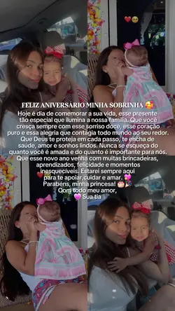 Parabéns sobrinha 