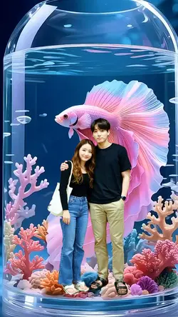 Miniatur aquarium 3d