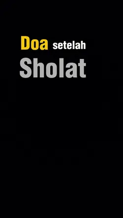 doa setelah sholat