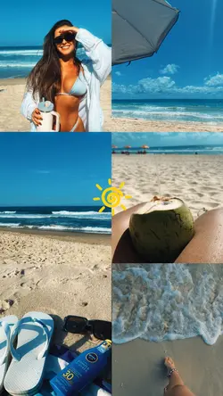 Colagem na Praia