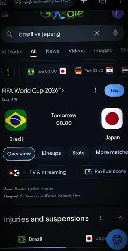 Brazil vs Jepang 