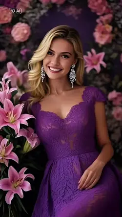 Purple lace dress