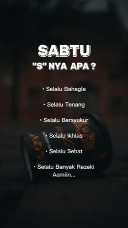 Sabtu s nya apa
