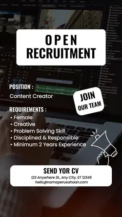 open : receuitment