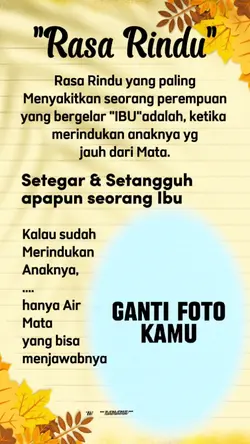 Rasa rindu ibu 
