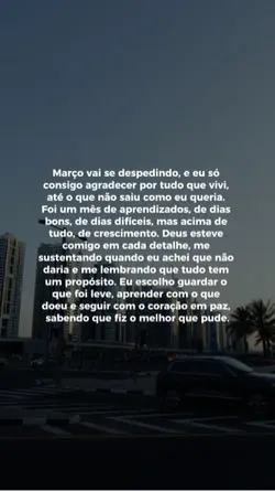 Obrigada, março 💜