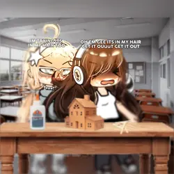 stuck by glue!!