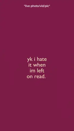 I hate when i left
