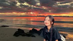 pantai di background