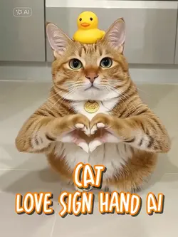 Cat Love Sign Hand