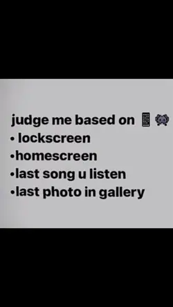 Judge me based on