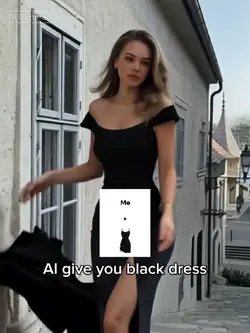 AI GIVE BLACK DRESS