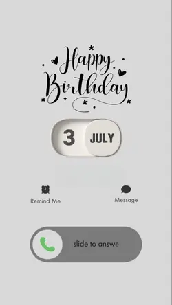 BIRTHDAY 3 JULY