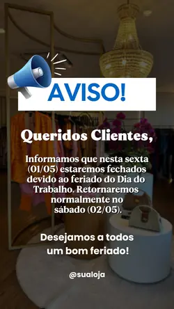 Aviso de feriado 