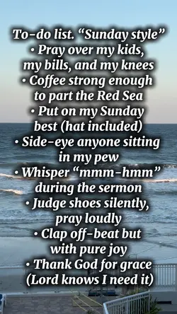 Sunday to-do list 
