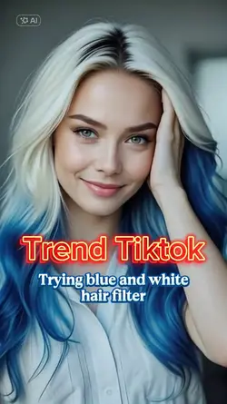 blue white hair
