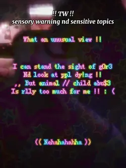 SENSORY WARNING