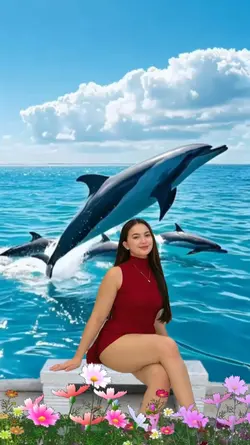 dolphins flying