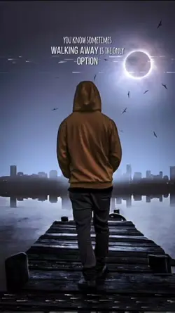 walking away