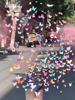 蝶の消滅退場エフェクト