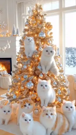 cat christmas tree 