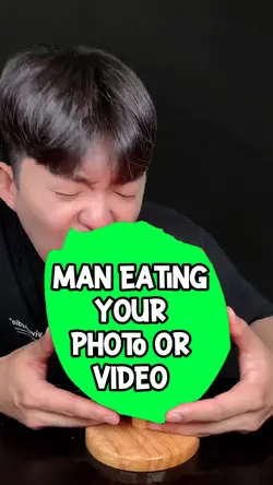 MAN EATING A MELON