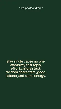 Stay singl