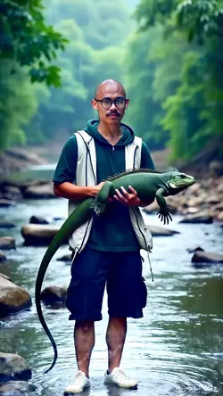 Man X Iguana