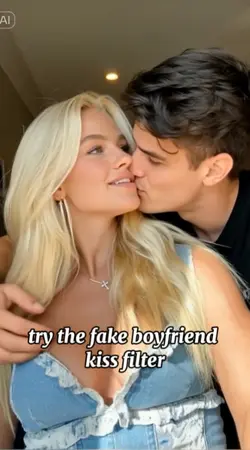 Boyfriend kiss fake