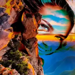 femme paysage 