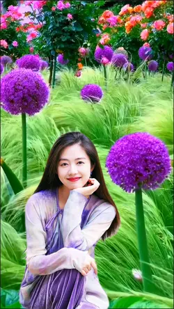Among the flowers