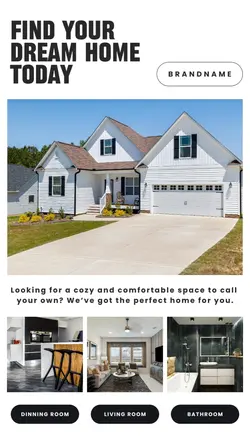 Business templates Minimalist real estate industry house rental