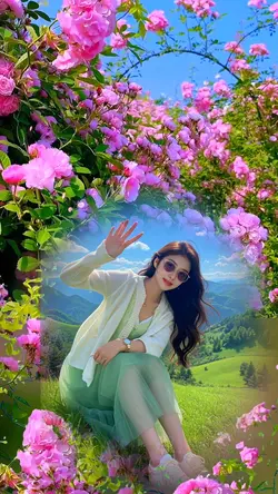 In the flowers