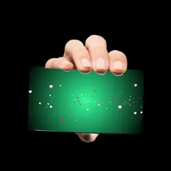 Hand holding card 