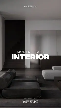 Modern dark interior
