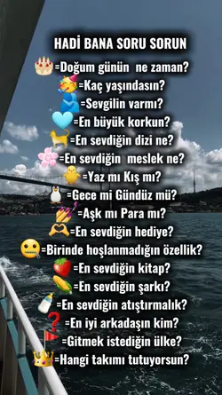 Bana soru sorun