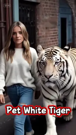 Pet white tiger