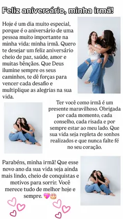 parabéns irmã 
