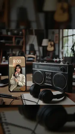 dengerin radio