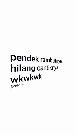 pendek rambutnya