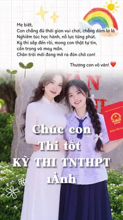 Chúc con thi tốt