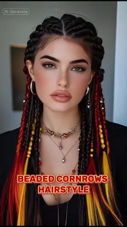 AI Beaded cornrow 