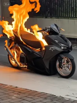 motorcycle burning