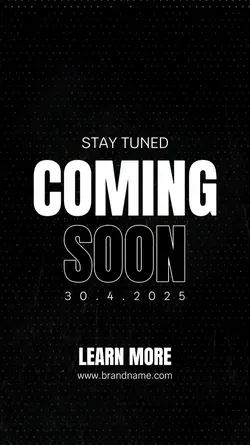 Coming Soon Dynamic Posters General Industry Black & White Instagram Reel