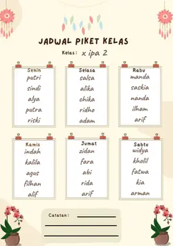 jadwal piket
