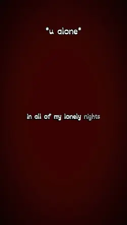 in my lonely nights