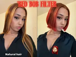Red bob hair filter 